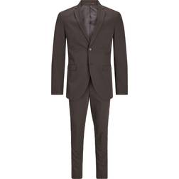 Jack & Jones Franco Slim Fit Suit - Brown/Chocolate Torte