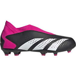 Adidas Junior Predator Accuracy.3 FG Cleats - Core Black/Cloud White /Team Shock Pink 2