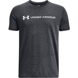 Under Armour Logo Wordmark Short-Sleeve T-Shirt forÂ Boys Black Heather/White