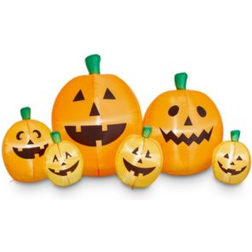 GlitzHome Lighted Inflatable Jack-o-Lantern Pumpkins Decor, 8' Multi Multi