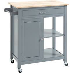 Homcom Kitchen Island Cart Rolling Kitchen Island Trolley Table