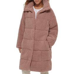 Levi's Quilted Fleece Long Teddy Coat