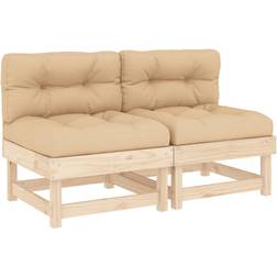 vidaXL natural pine, middle Middle Modular Sofa