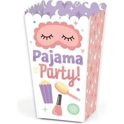 Big Dot of Happiness Pajama slumber party girls sleepover birthday favor popcorn treat boxes 12 ct