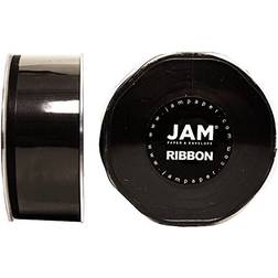 Jam Paper Double Faced Satin Ribbon Black Black