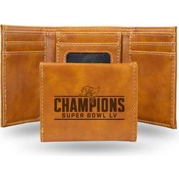 Rico NFL Tampa Bay Buccaneers Super Bowl LV Champions Laser Engraved Trifold Wallet, 4-inches