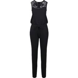 Urban Classics Spitze Lace Jumpsuit schwarz