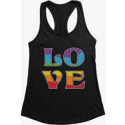 Pride Love Rainbow Womens Tank Top BLACK