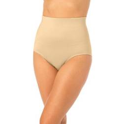 Plus Women's Power Shaper Firm Control High Waist Shaping Brief by Secret Solutions in Nude Size 3X Body Shaper