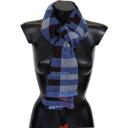 Missoni Multicolor Check Wool Unisex Neck Wrap Scarf