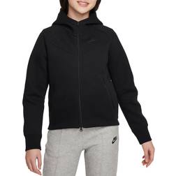 Nike Sportswear Tech Fleece Older Kids' Girls' Full-Zip Hoodie Black