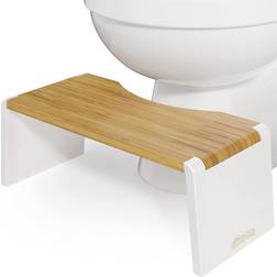 Squatty Potty Folding Bamboo Stockholm Toilet Stool White