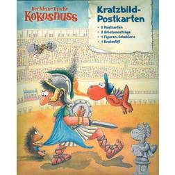 Der kleine Drache Kokosnuss Kratzbild-Postkarten