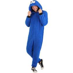 Sesame Street Adult Cookie Monster Fleece Union Suit Costume Pajama