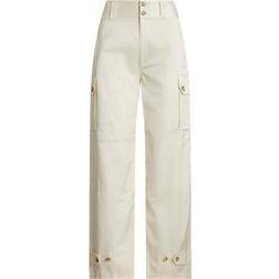 Ralph Lauren Shantung Wide-Leg Cargo Trouser - Mascarpone Cream