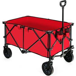 Costway Folding Collapsible Wagon Utility Cart W/Wheels