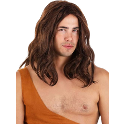 FUN.COM Tarzan Wig for Adults Brown
