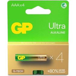 GP Batteries Ultra Alkaline Size AAA, LR03, 1.5V, 4-pack