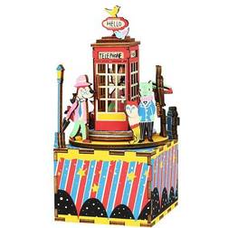 Hands Craft DIY 3D Music Box Puzzle Phone Booth 71pcs