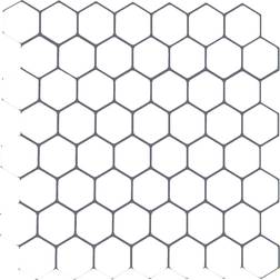 Crystiles Hexagon Glossy 12in 12in Peel Stick Vinyl Backsplash Tile Pro Series Thicker Version 4-Pack