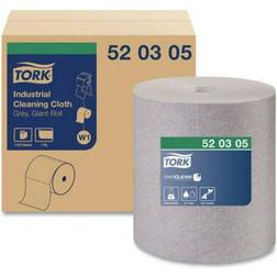 Tork Cleaning Cloths, 1-ply, 12.6 X 13.3, Gray, 1,050 Wipes/roll