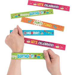 Fun Express Happy birthday slap bracelets jewelry 12 pieces