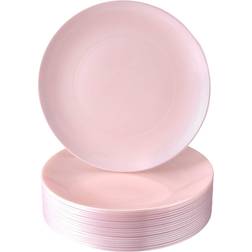 "Silver Spoons Heavy Duty Plastic Dinner Plate Plastic in Pink, Size 10.25" Wayfair" Pink