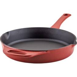 Rachael Ray Premium Rust-Resistant Cast Iron Skillet, 10-Inch