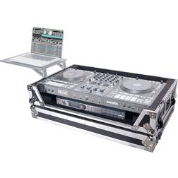 ProX Ata Flight Style Road Case For Rane Four Dj Controller With 1U Rack Space & Wheels Black