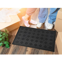 Evideco Front Door Mat Drew Checkerboard Black