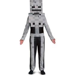 Disguise Minecraft Child Classic Skeleton Costume Black/Gray 10/12