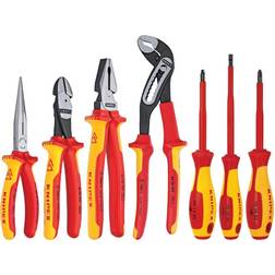 Knipex Combination Hand Tool Set: 7 Pc, Insulated Tool Set