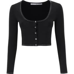 Alexander Wang Black Crystal Cardigan