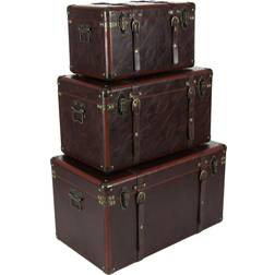 Litton Lane Deco 79 Nesting Upholstered Trunk