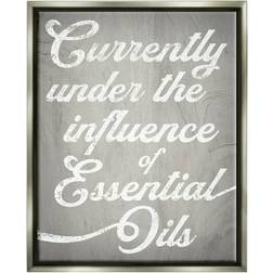 Stupell Industries Witty Essential Oils Humor Vintage Style Text Graphic Luster Floating Framed Art