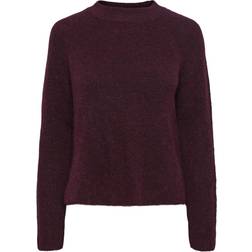 Pieces Ellen Pullover - Grape Wine