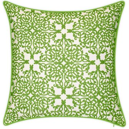 Plow & Hearth Embroidered Lacework Square Cover Complete Decoration Pillows White