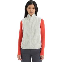 Icebreaker Women's RealFleece Merino High Pile Vest Ecru Heather 100% Merino Wool Ecru Heather