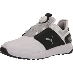 Puma Men's Ignite Elevate Disc Spikeless Boa Golf Shoes White/Black/Silver