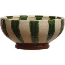 Storied Home 10.37 111 Multi-Colored Hand-Painted Stoneware Footed Reactive Glaze Dessert Bowl