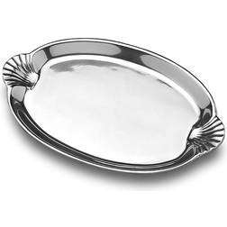 Wilton Armetale Sea Life Scallop Handled Oval Serving Tray