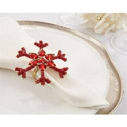 Saro Lifestyle Beaded Snowflake Napkin Ring