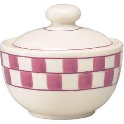 Renovators Supply Red/White Sugar Bowl