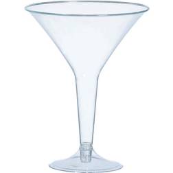 Amscan Plastic Martini Count Cocktail Glass