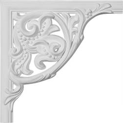 Ekena Millwork Urethane Kepler Panel Moulding Corner Matches Moulding PML01X01KP, Factory Primed White