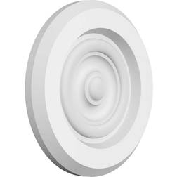 Ekena Millwork Standard Grayson Bullseye Rosette with Beveled Edge Moulding, Unfinished