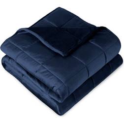 Bare Home Sensory Fleece Weight Blanket Blue