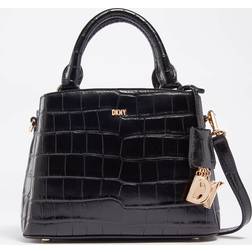 DKNY Paige Croc-Effect Leather Crossbody Satchel Bag