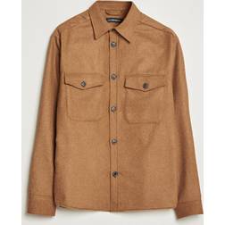 J.Lindeberg Flat Wool Overshirt Chipmunk