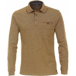 Casamoda Polo-Shirt Langarm gestreift Senfgelb 1011514744